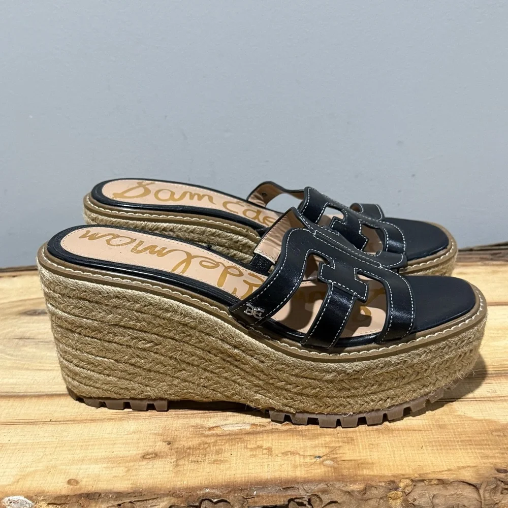 Sam Edelman Laine Espadrille Platform‎ Wedge Sandals Size 8.5 B101
